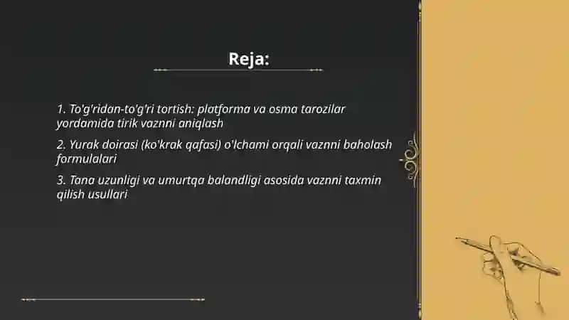 Qishloq xojallik hayvonlarni tirik vaznini hamda yoshini aniqlash usullari 2