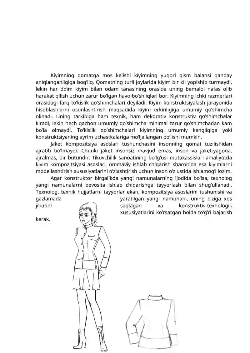 Qiz bolalar jaketining modelini tanlash, o’lchamini olish, loyihasini tuzish va modellash 2