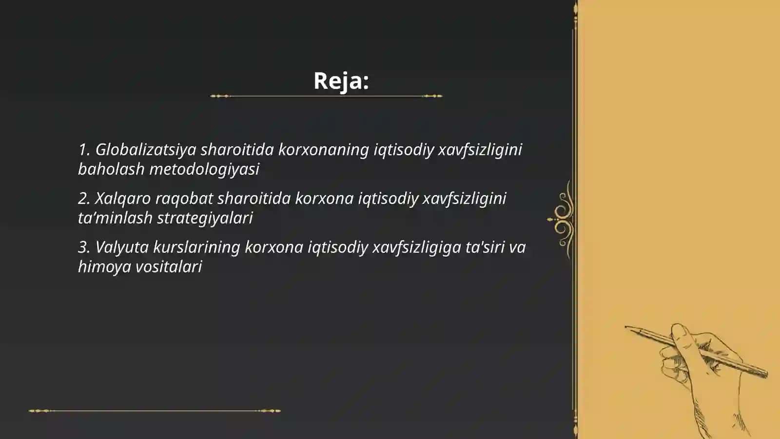 Globalizatsiya sharoitida korxona iqtisodiy xavsizligi 2