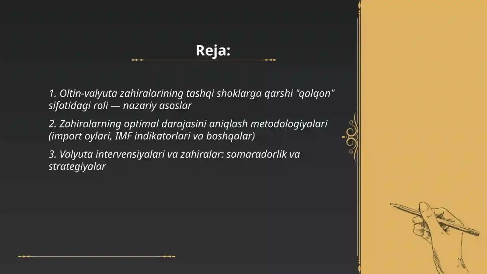 Oltin-valyuta zahiralarini boshqarish samaradorligi: Tashqi shoklarga qarshi "qalqon " sifatida 2