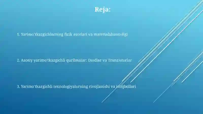 Yarimo‘tkazgichlarning fizik asoslari va elektron qurilmalardagi roli 2