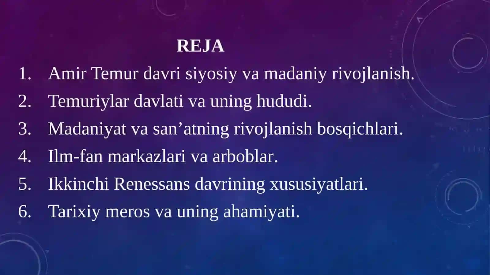 Amir Temur va Temuriylar davrida madaniyat va san’at 2