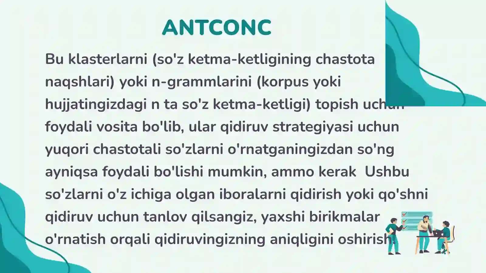 AntConc ilovasi yordamida badiiy asarlardagi barqaror birliklar bazasini shakllantirish 2