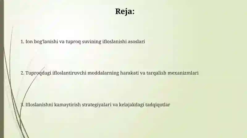 Tuproq suvining ifloslanishi 2