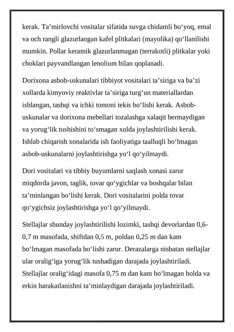 FARMATSEVTIK KORXONALAR VA DORIXONA XONALARI MIKROIQLIMINING AHAMIYATI 2