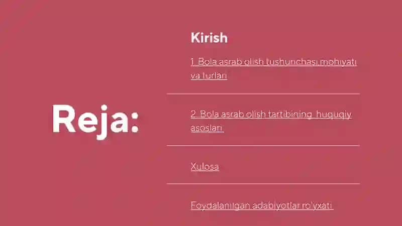 Bola asrab olish tartibi va uning huquqiy asoslari 2