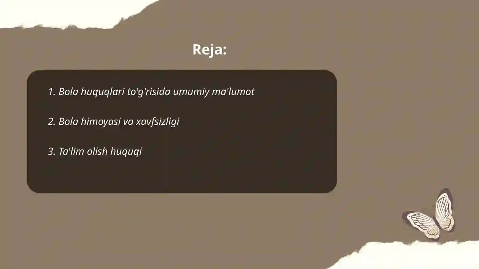 BMTning "Bola huquqlari to'g'risidagi konvensiyasi" 2
