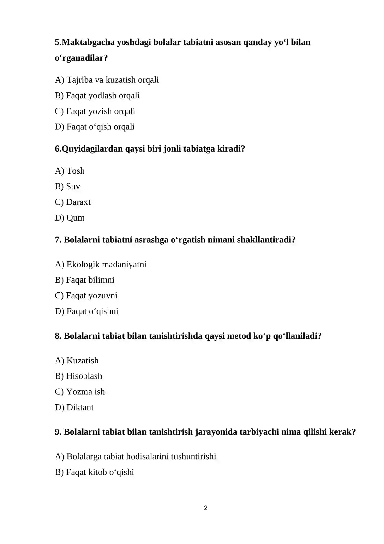 Tabiat bilan tanishtirish 2