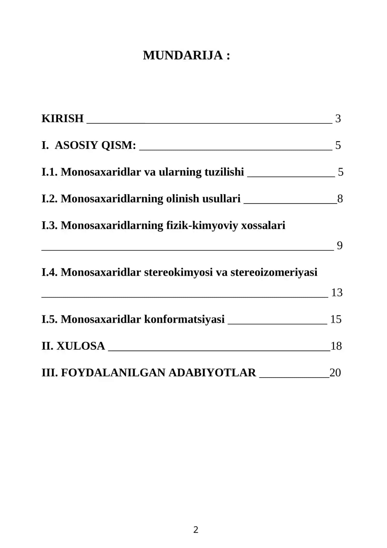 MONOSAXARIDLAR STEREIZOMERIYASI VA KONFORMATSIYASI 2