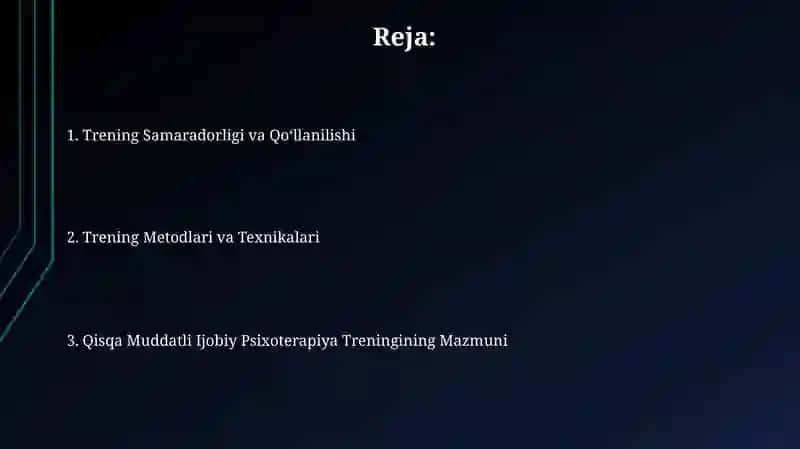Qisqa muddatli Ijobiy Psixoterapiya Treningi 2