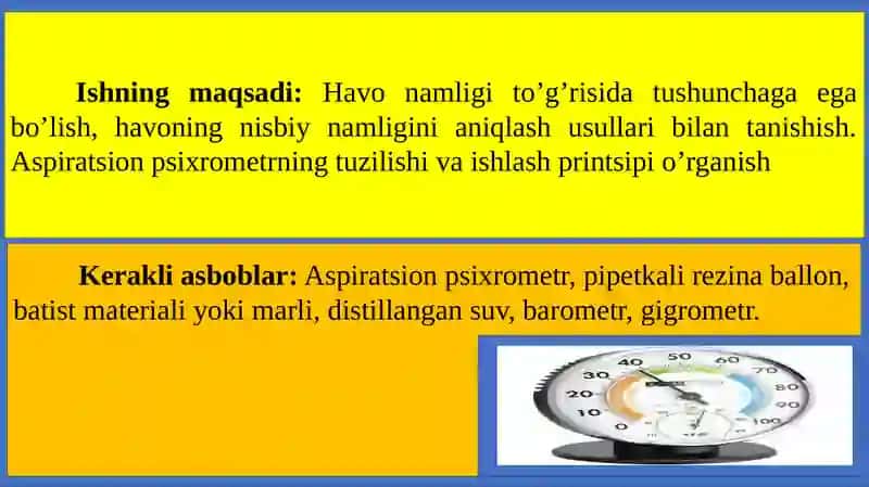 Havonamligini aniqlash usullari 2