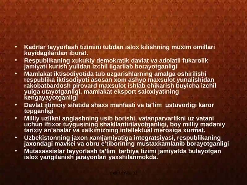 Ta’lim sohasidagi mavjud kamchiliklar 2