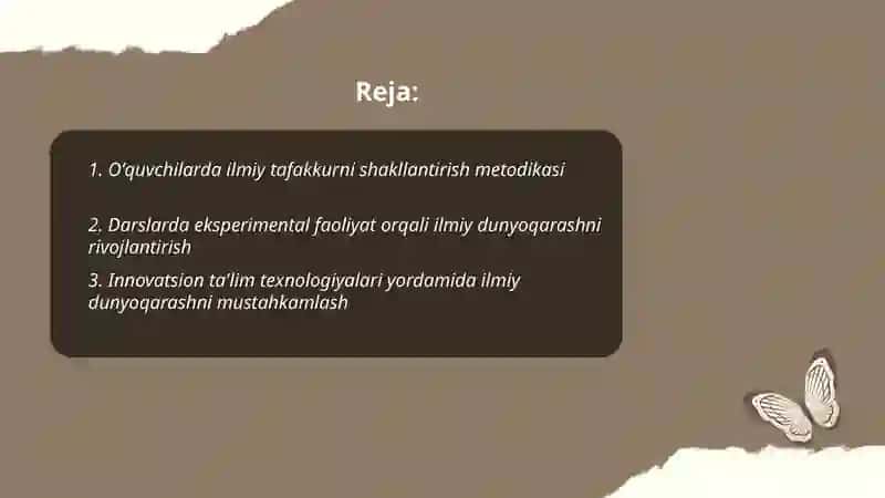 Oʻquvchilarning ilmiy dunyoqarashini shakllantirish 2