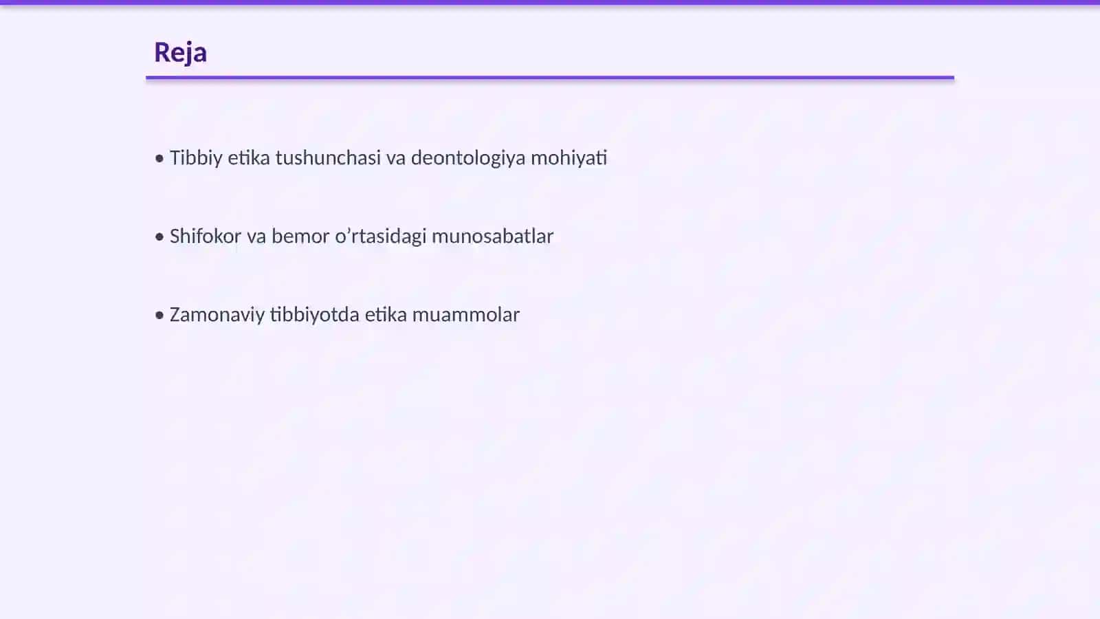 Tibbiyot xodimlari faoliyatida etika va deontologiya masalalari 2