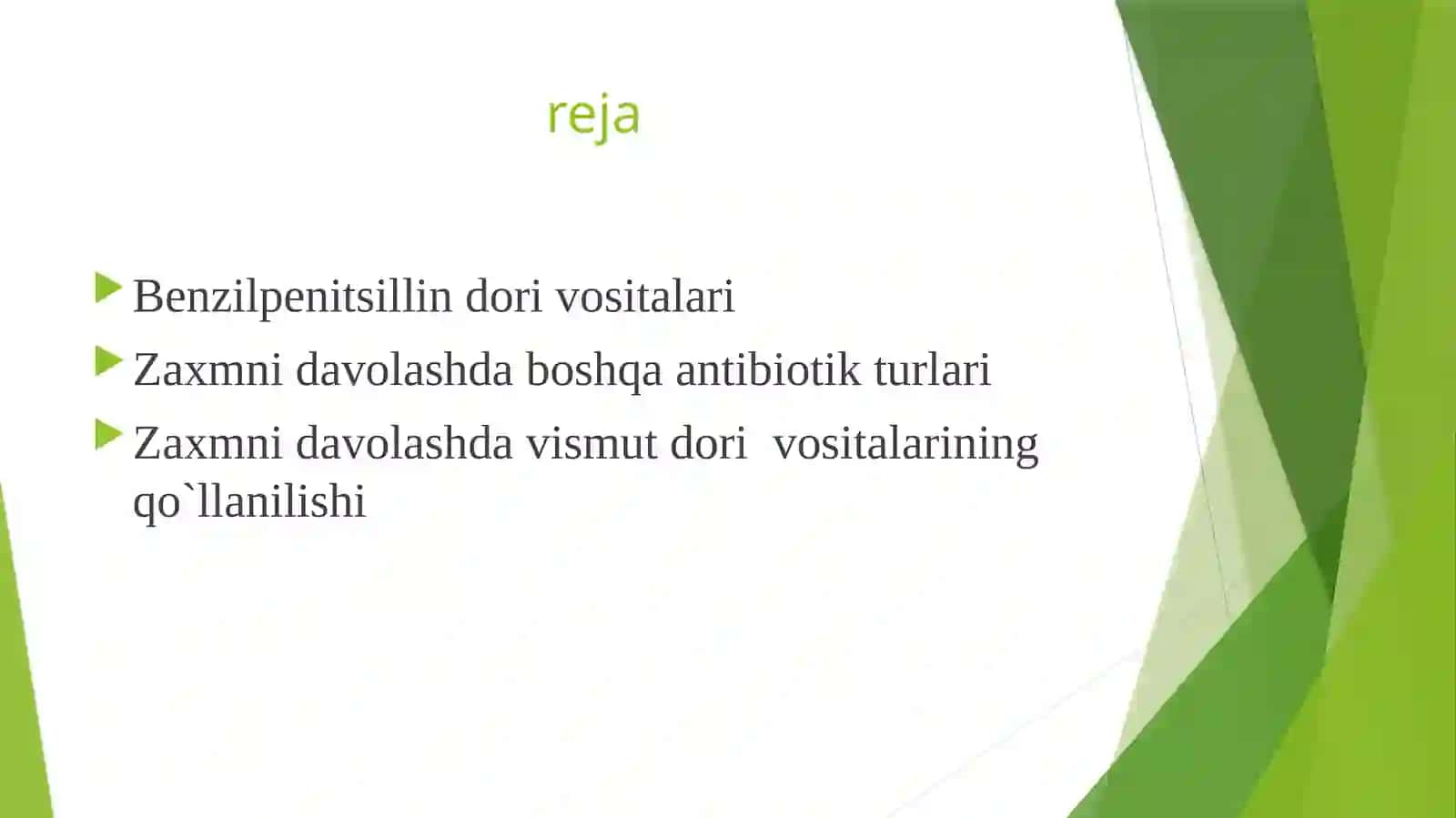 Zaxmga qarshi vositalar 2