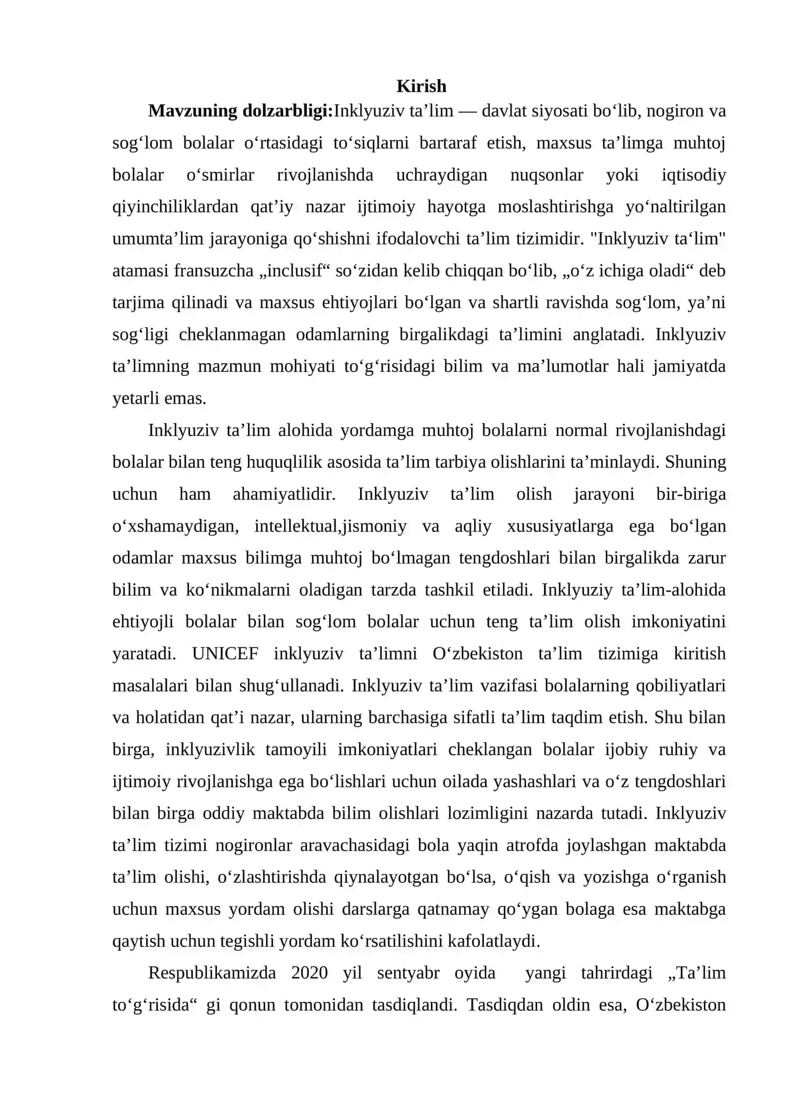 Maktabgacha talim tashkilotida inklyuziv talimni tashkil etish 2
