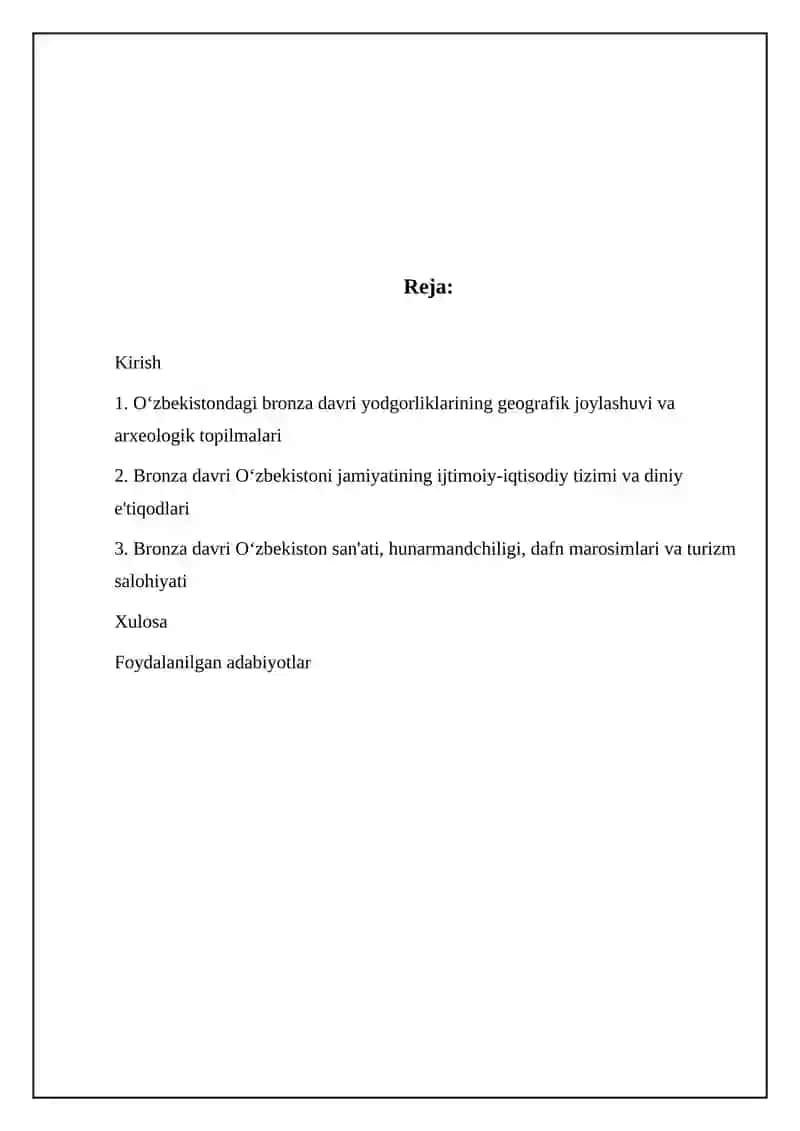 Oʻzbekistondagi bronza davri yodgorliklari 2