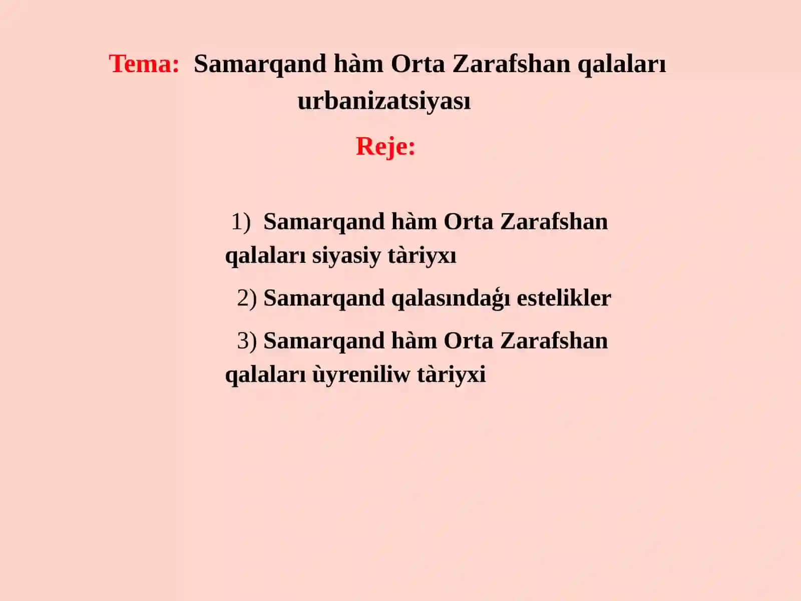 Samarqand hàm Orta Zarafshan qalaları urbanizatsiyası 2
