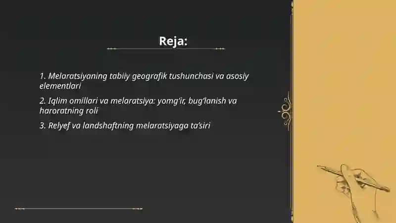 Melaratsiyaning tabiiy geografik asoslari 2