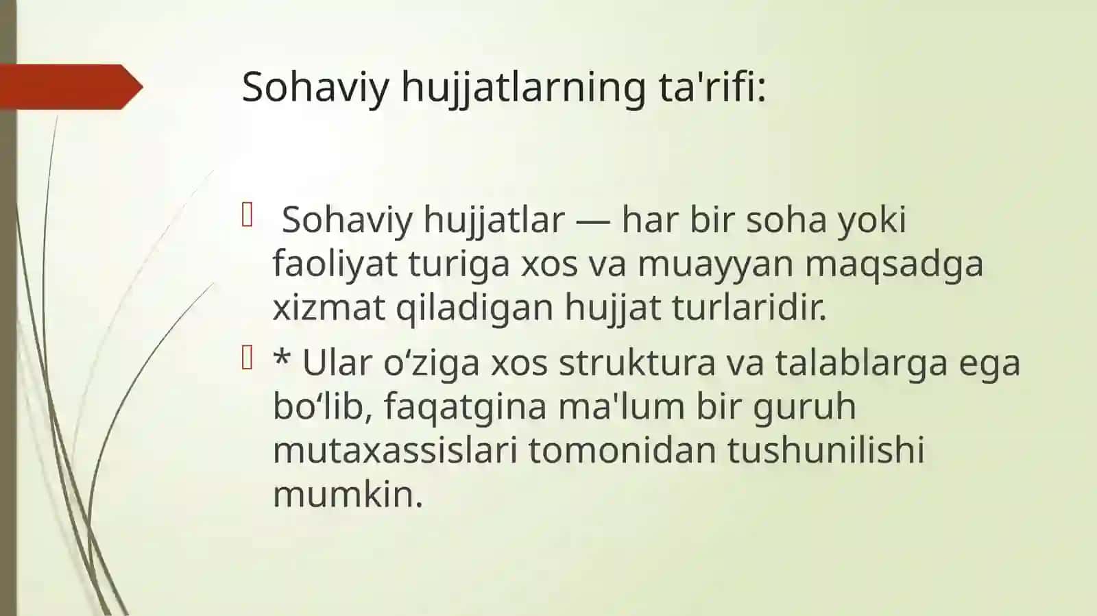 Sohaviy hujjatlar 2