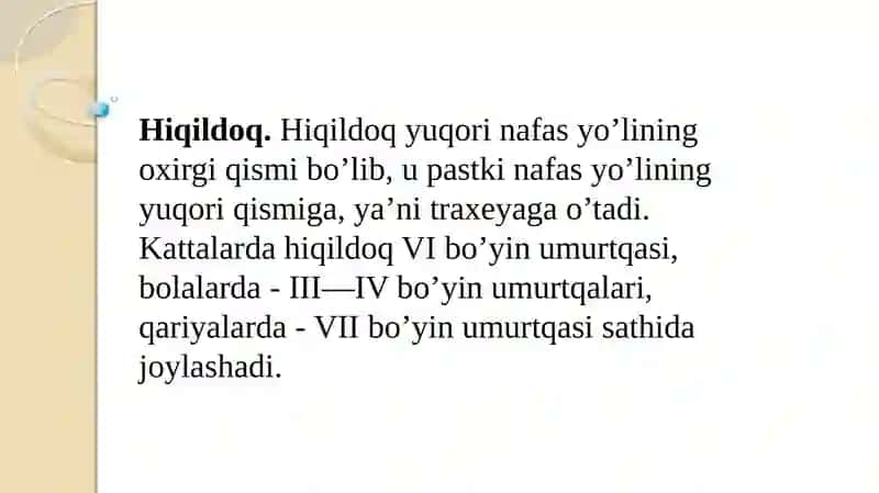 Hiqildoq tuzilishi, funksiyasi, kasalliklari va ularni davolash tadbirlari 2