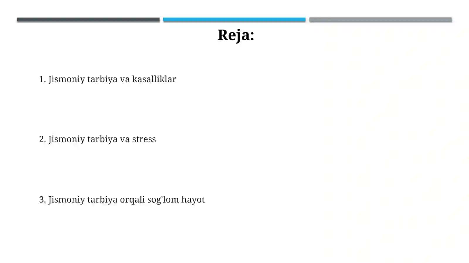 Kasallik va stressga qarshi jismoniy tarbiya 2