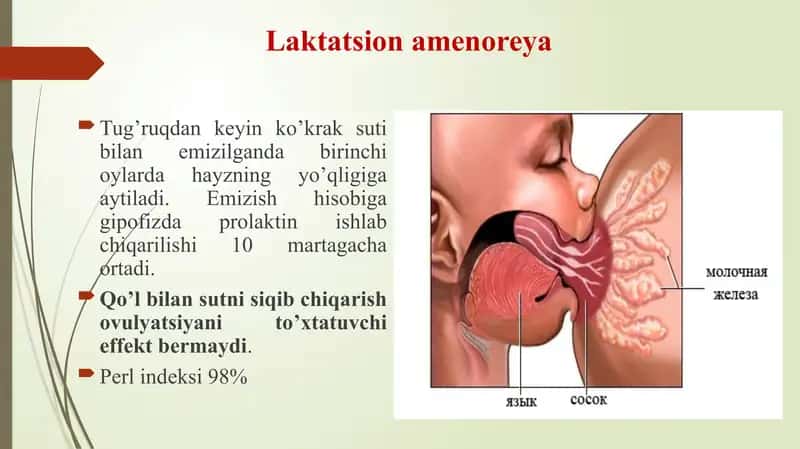 Laktatsion amenoreya – kontrasepsiya metodi sifatida 2