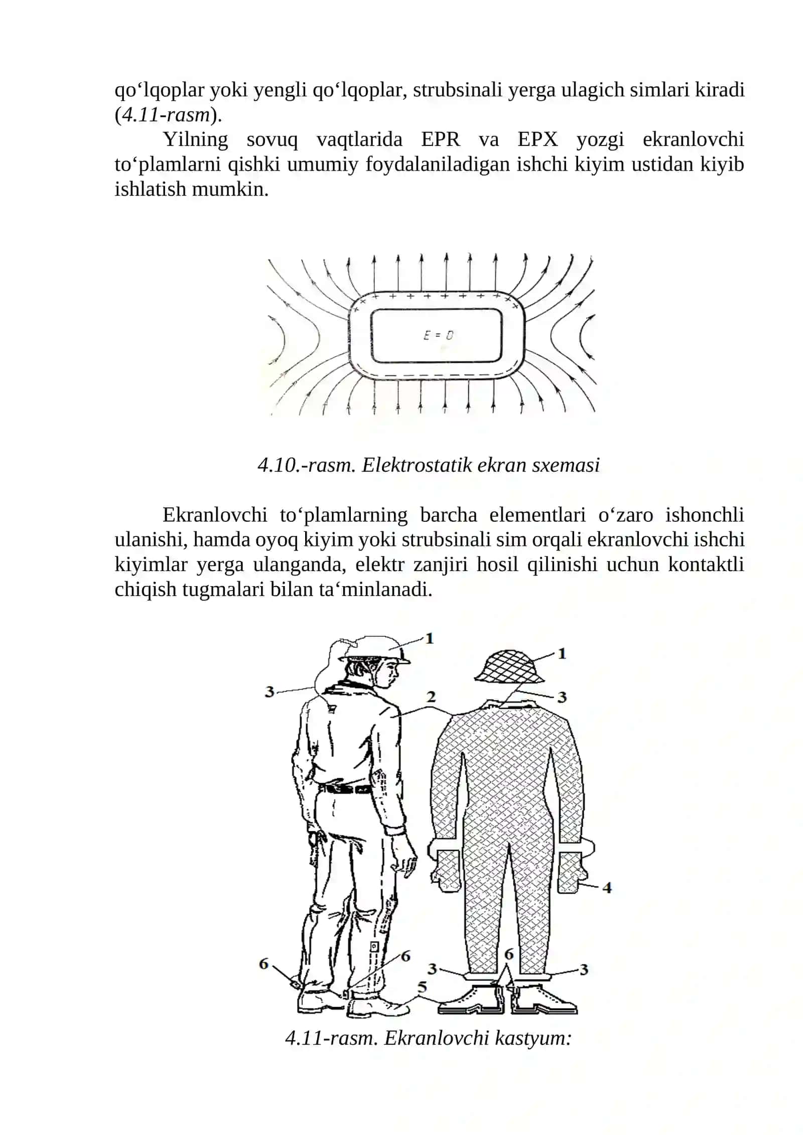 Elektr tokidan himoyalovchi shaxsiy himoya vositalari. Shaxsiy ekranlovchi to‘plamlar (komplektlar) 2
