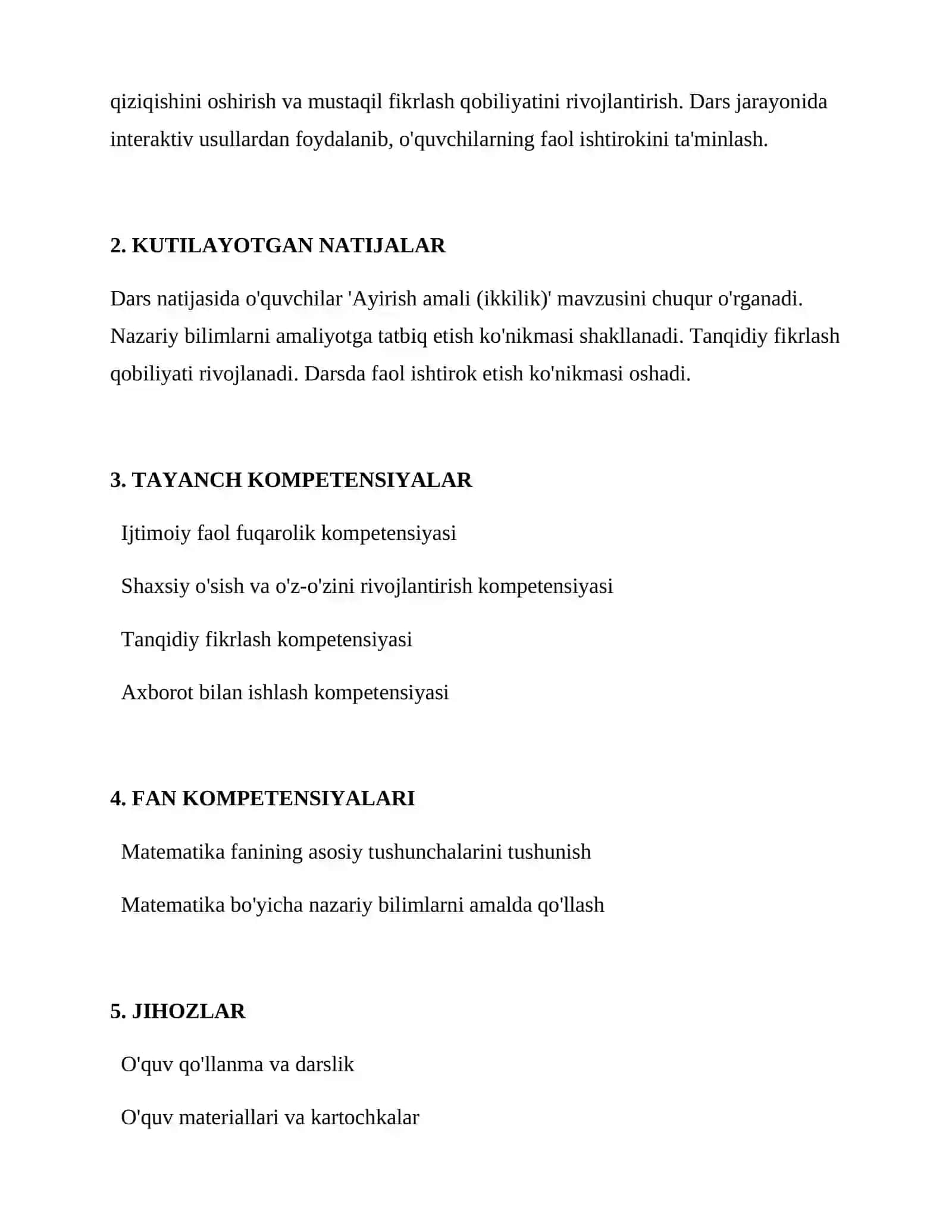 Ayirish amali (ikkilik) 2