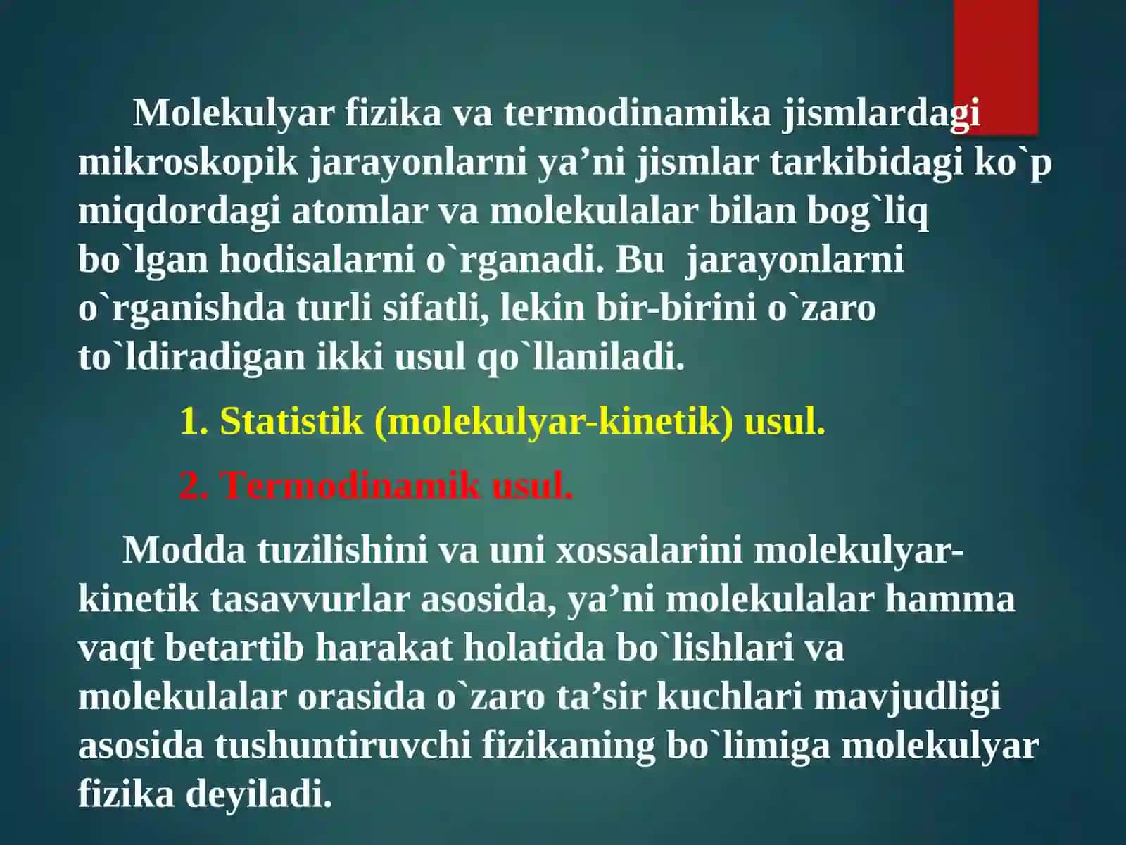 Molekulyar-kinetiknazariyaning asoslari 2