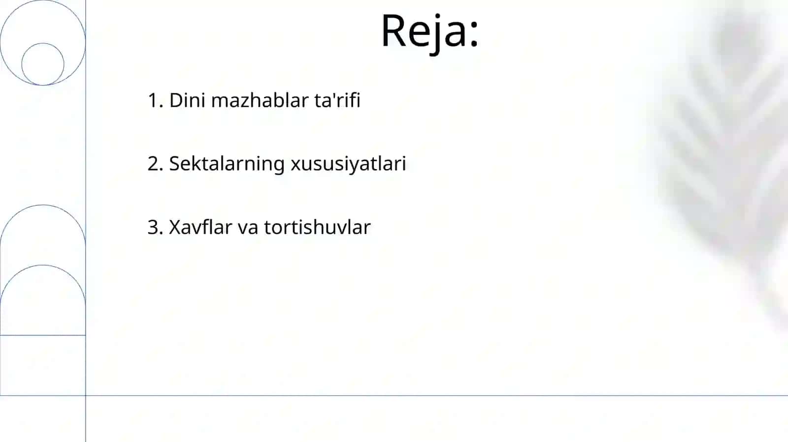 Diniy sektalar haqida 2