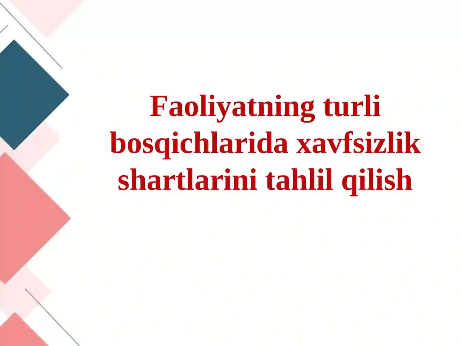 "XALQARO TERRORIZM VA TERRORISTIK TASHKILOTLAR" 2