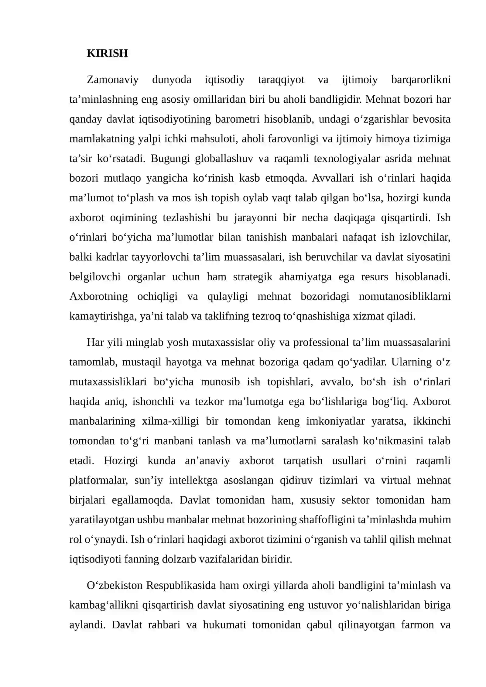 Ish o'rinlari bo'yicha ma'lumotlar bilan tanishish manbaalari 2
