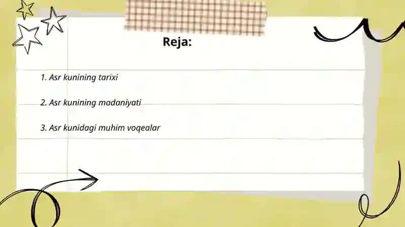 Asr kunining tarixi 2