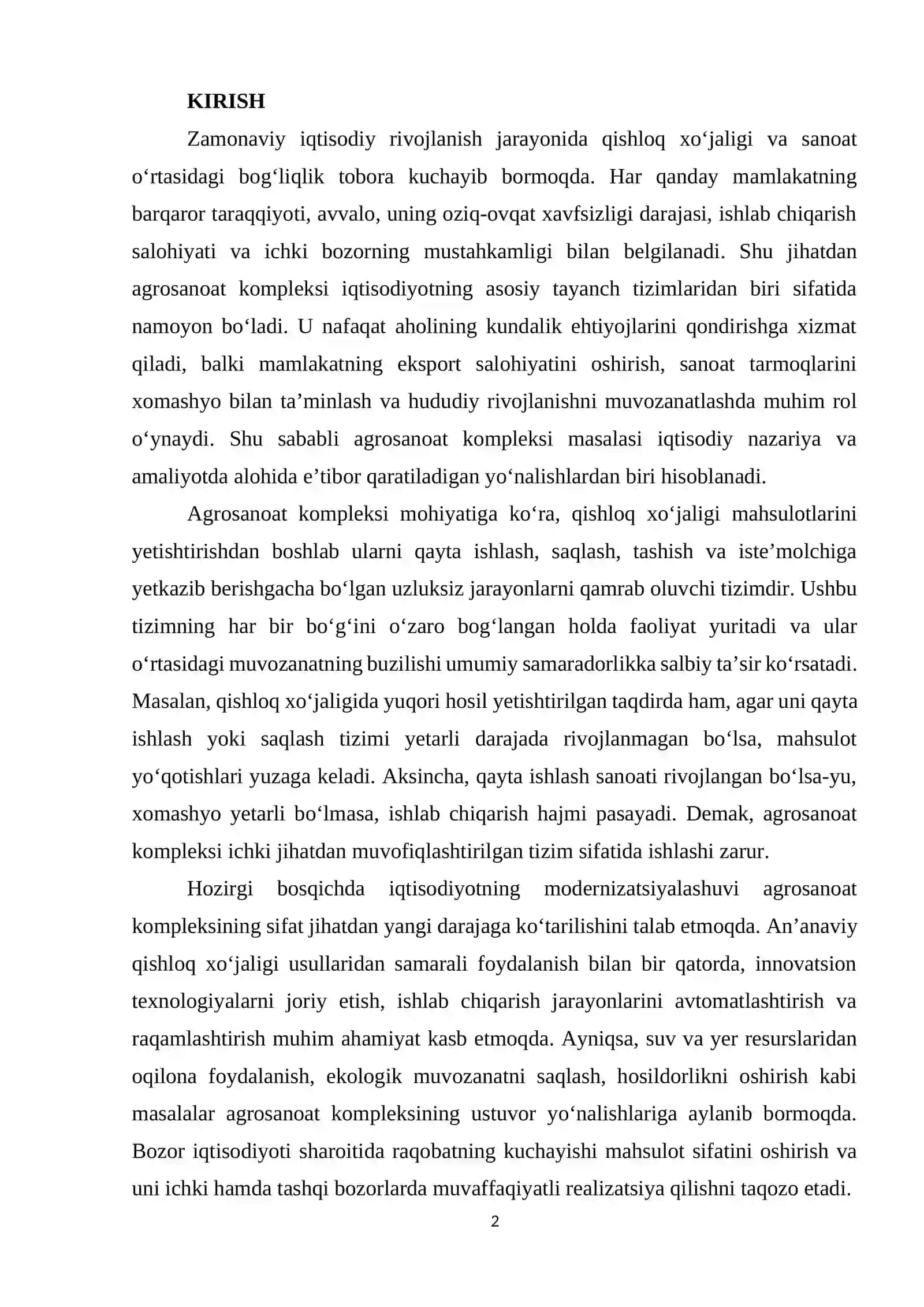 AGROSANOAT KOMPLEKSI VA AGROSANOAT INTEGRASIYASI 2