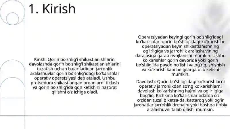 Operatsiyadan Keyin Qorin Churralari Operativ Xirurgiyasi 2
