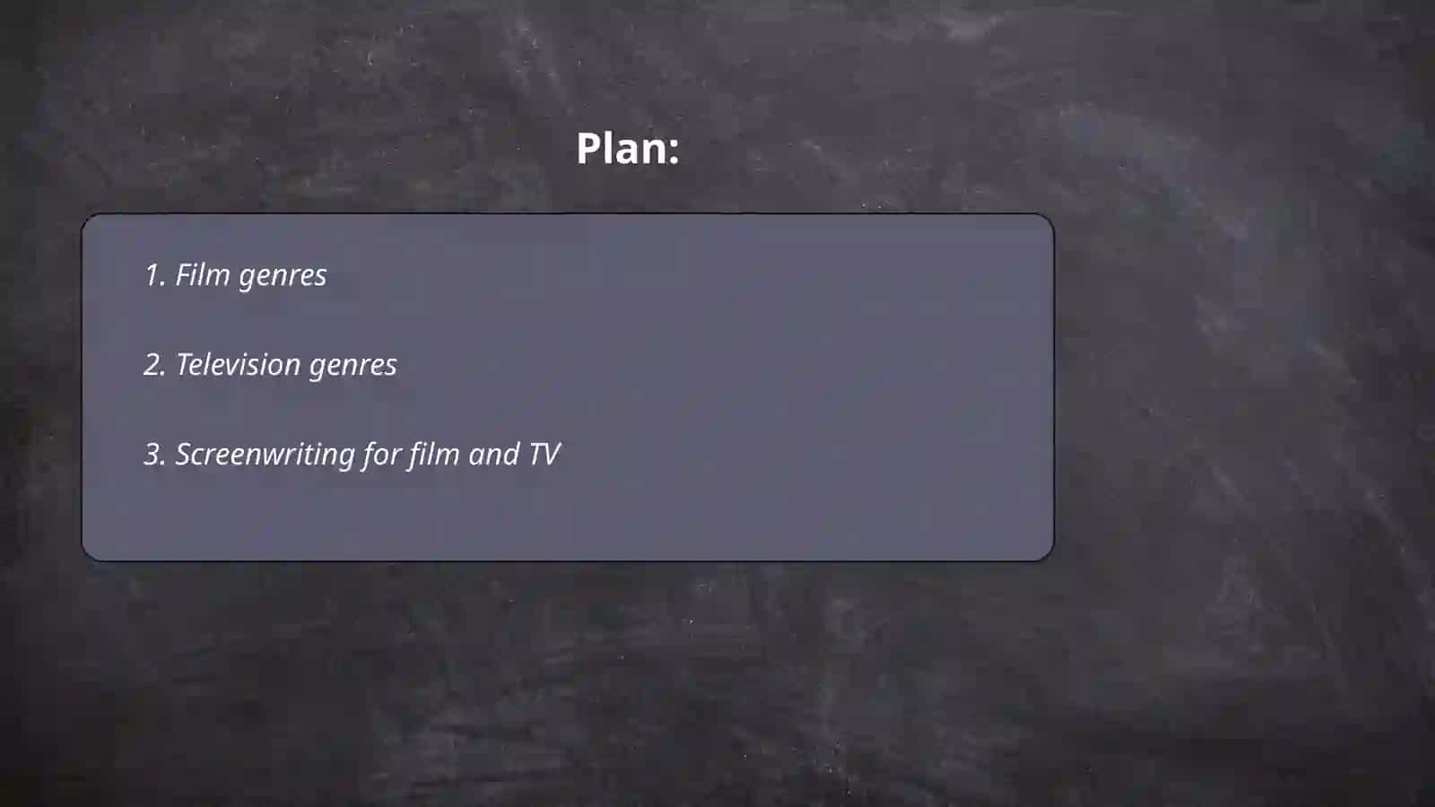 Film aud TV programs 2