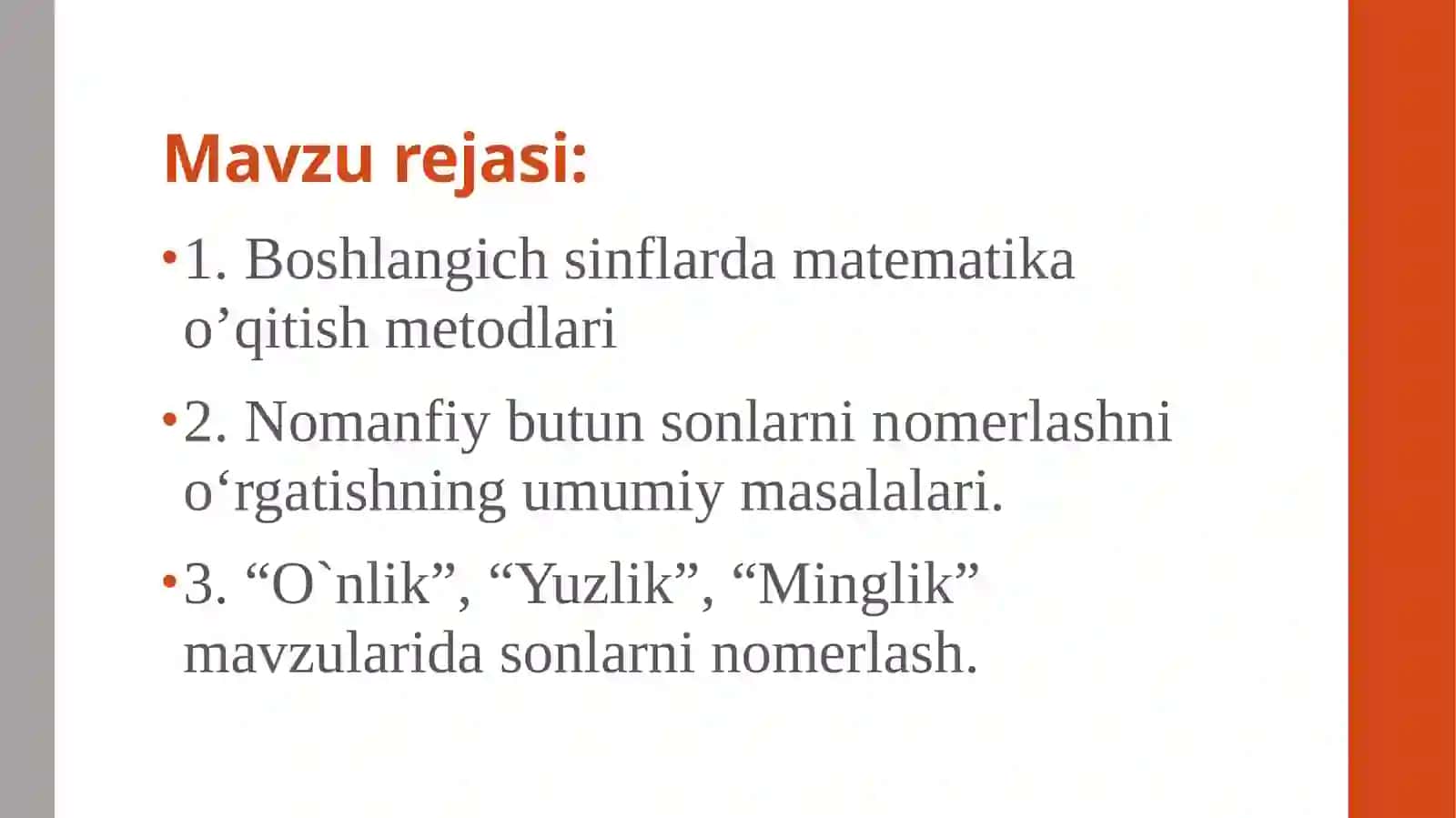 Boshlang‘ich sinflarda nomanfiy butun sonlarni nomerlashga o‘rgatish metodikasi 2