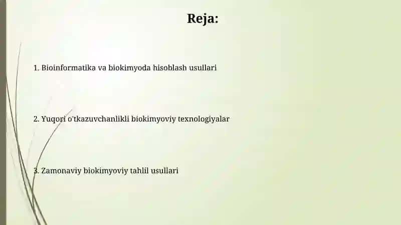 Bioximiyoning zamonaviy metodlari 2