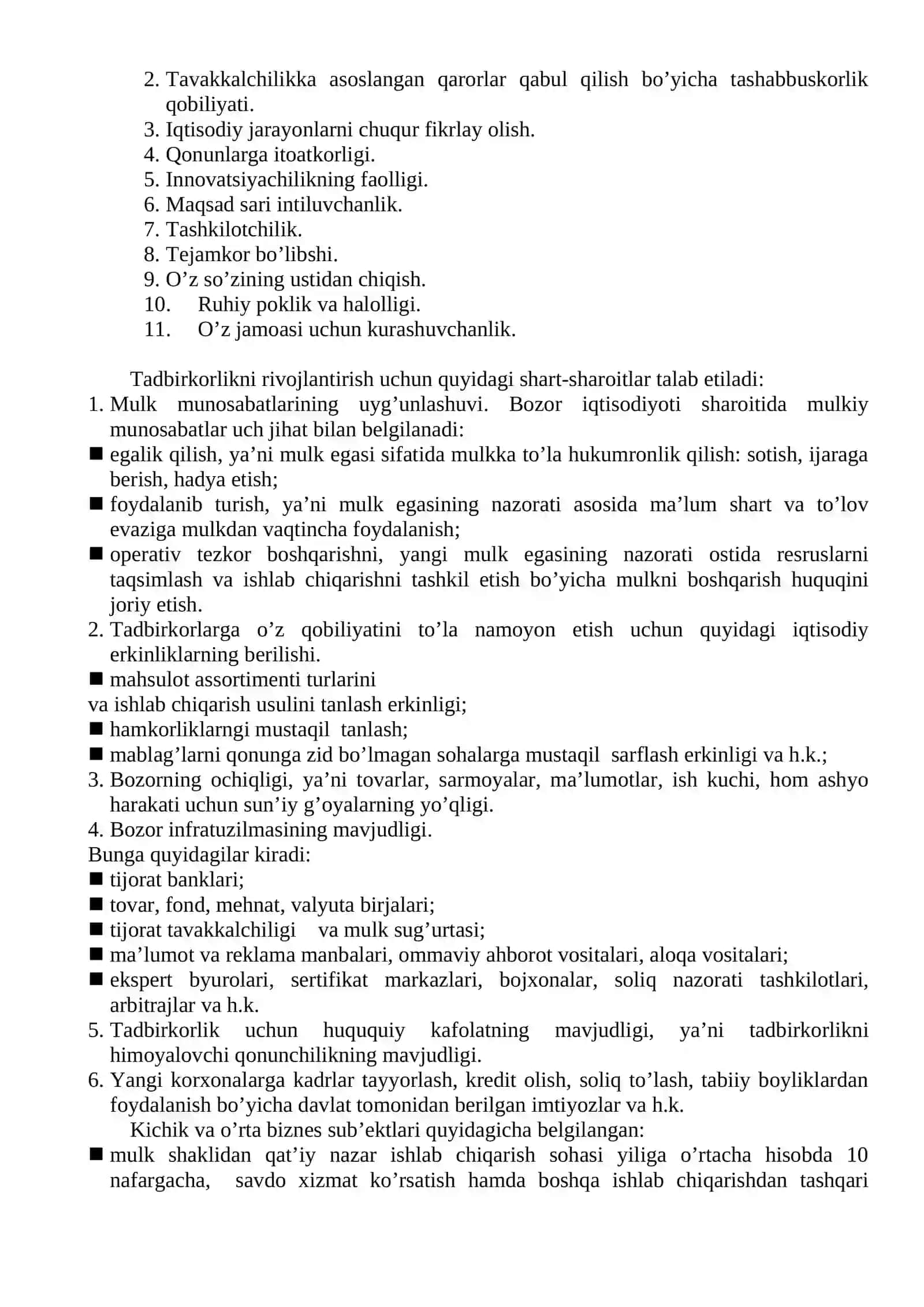 Tadbirkоrlik mоhiyatini aniqlash 2