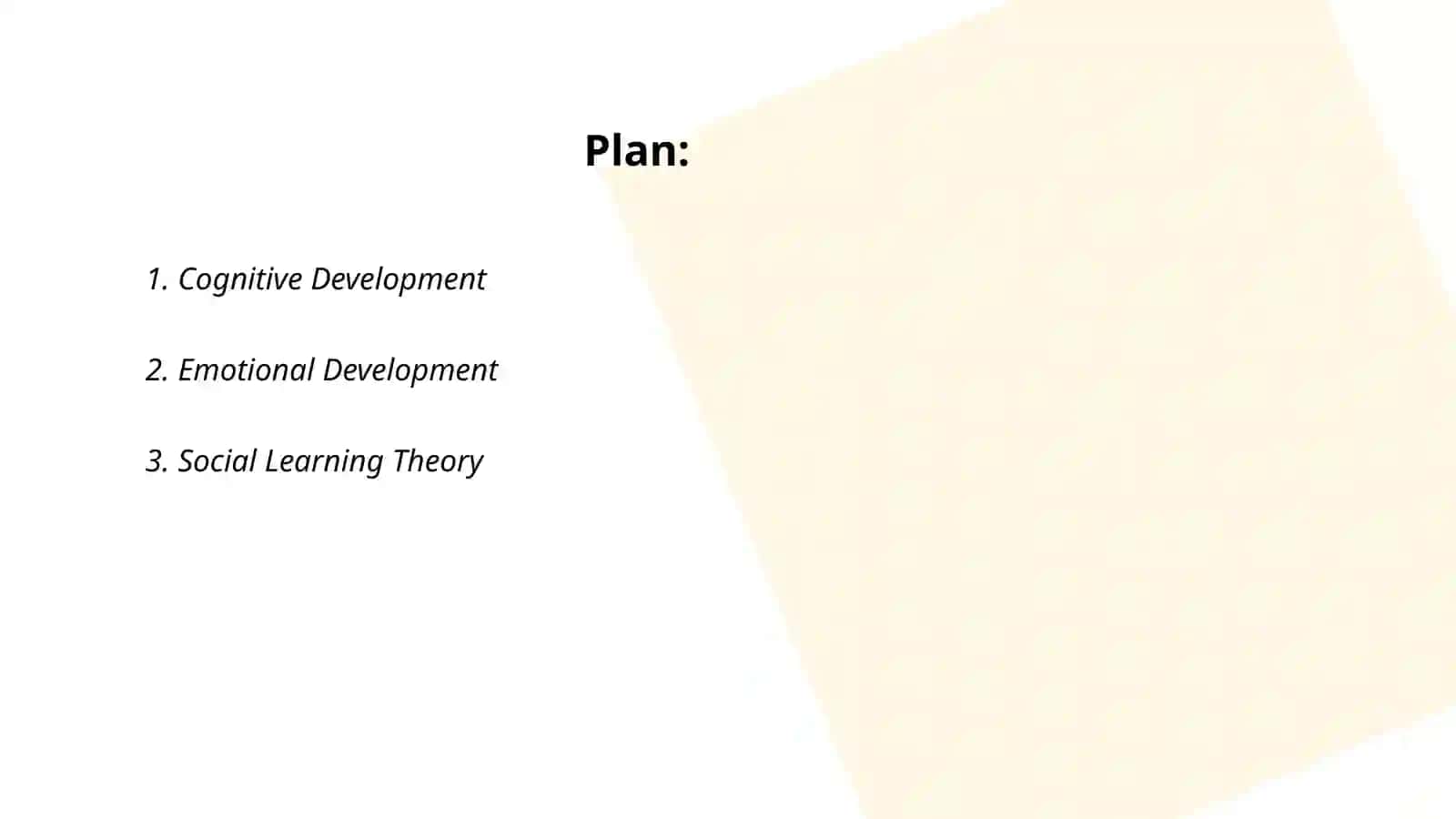 Laws of mental development 2