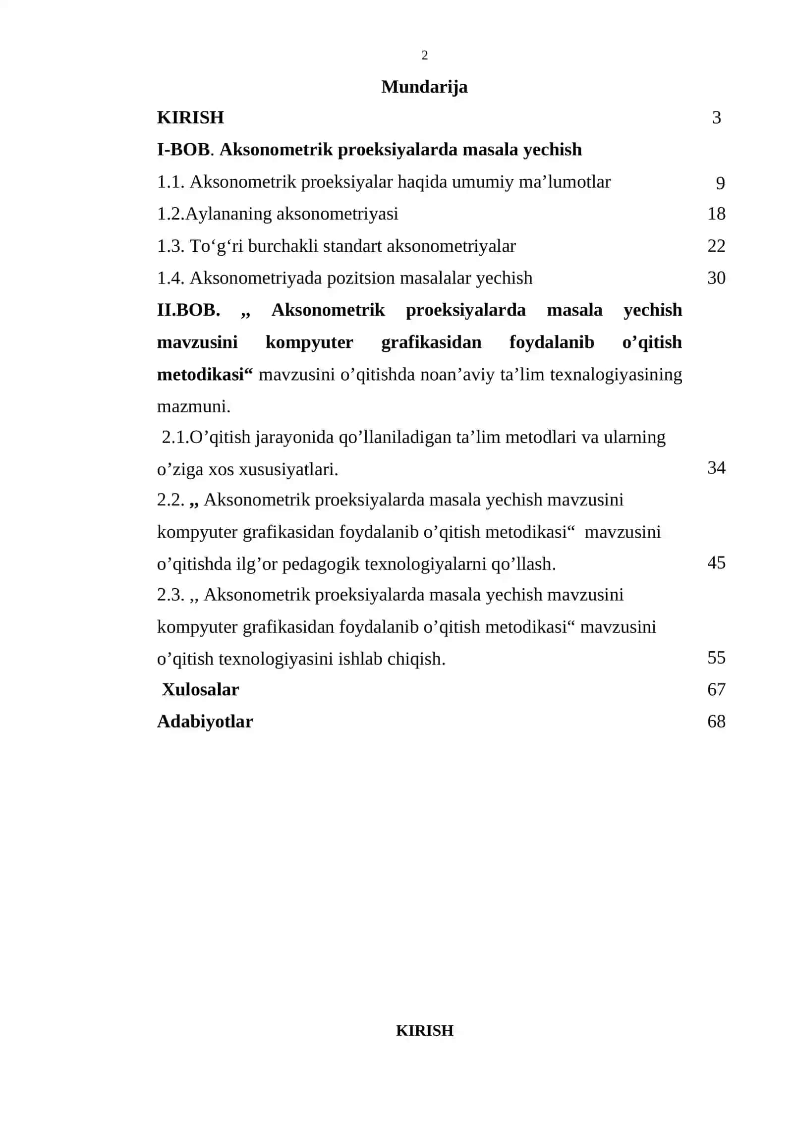 AKSONOMETRIK PROYEKSIYALARDA MASALA YECHISH MAVZUSINI KOMPYUTER GRAFIKASIDAN FOYDALANIB O’QITISH METODIKASI 2