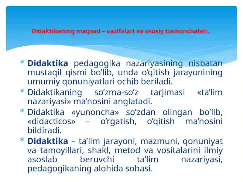 Boshlang‘ich ta’lim pedagogikasida ta’lim qonuniyatlari, qoidalari va tamoyillari 2