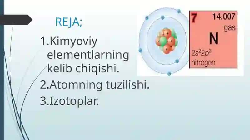 Kimyoviy elementlar 2
