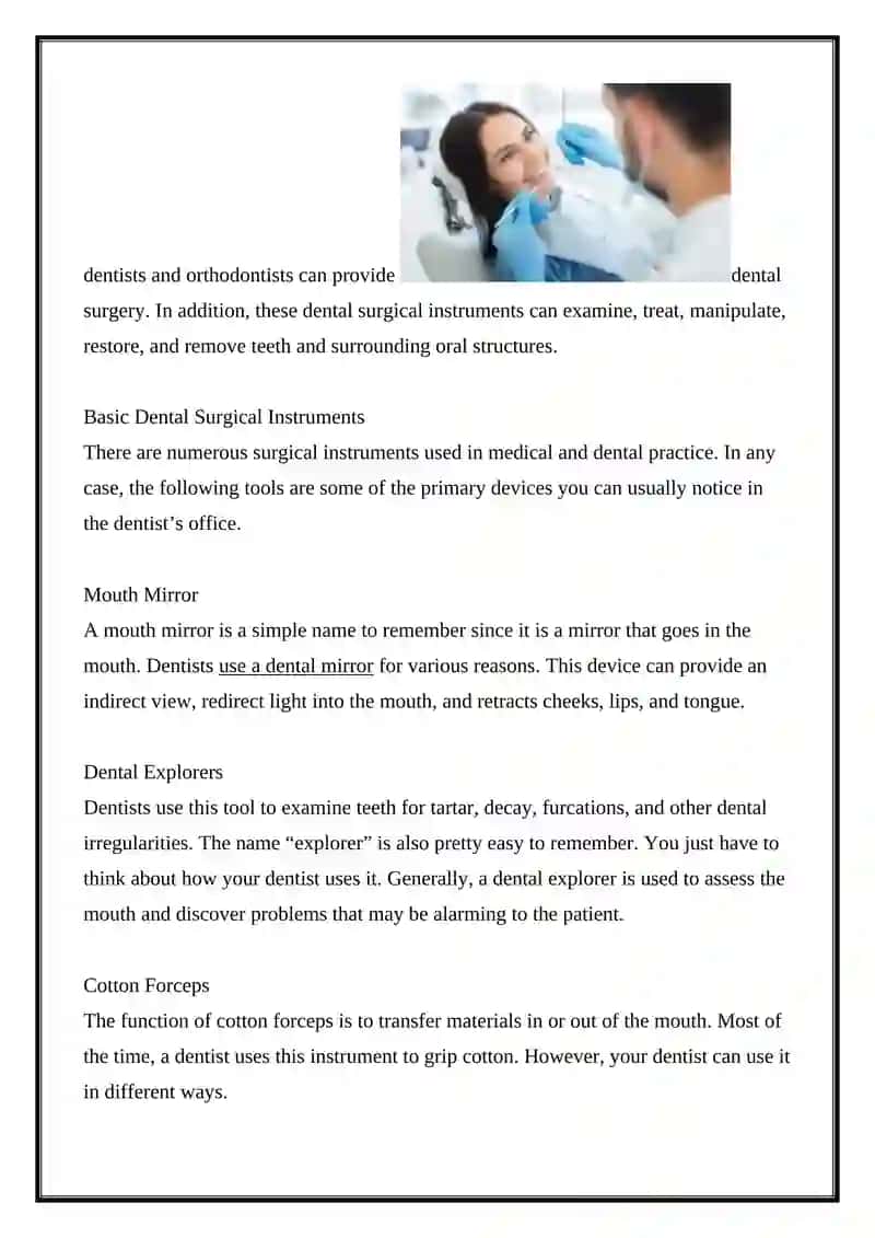 Dental Surgery Instrument Kit 2