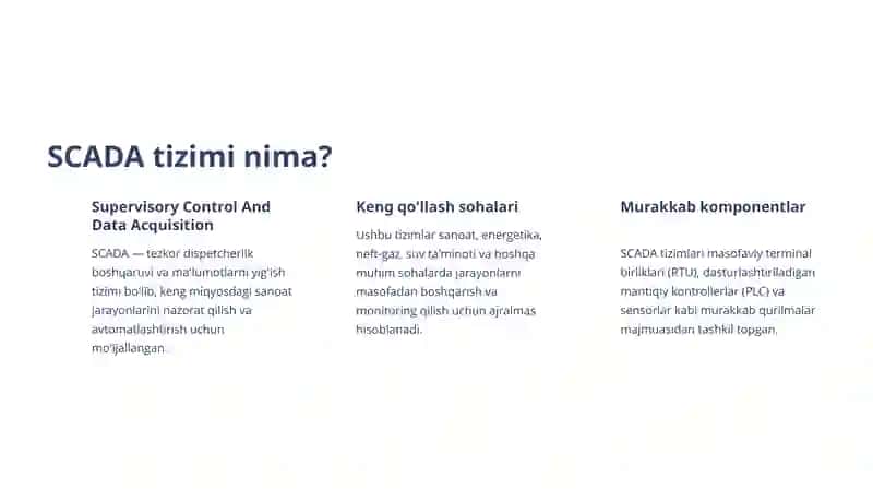 SCADA va sanoat tizimlari xavfsizligi 2