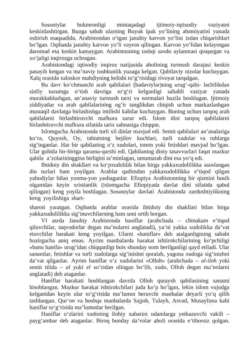 ISLOM DININING YUZAGA KELISHI VA TARQALISHI 2