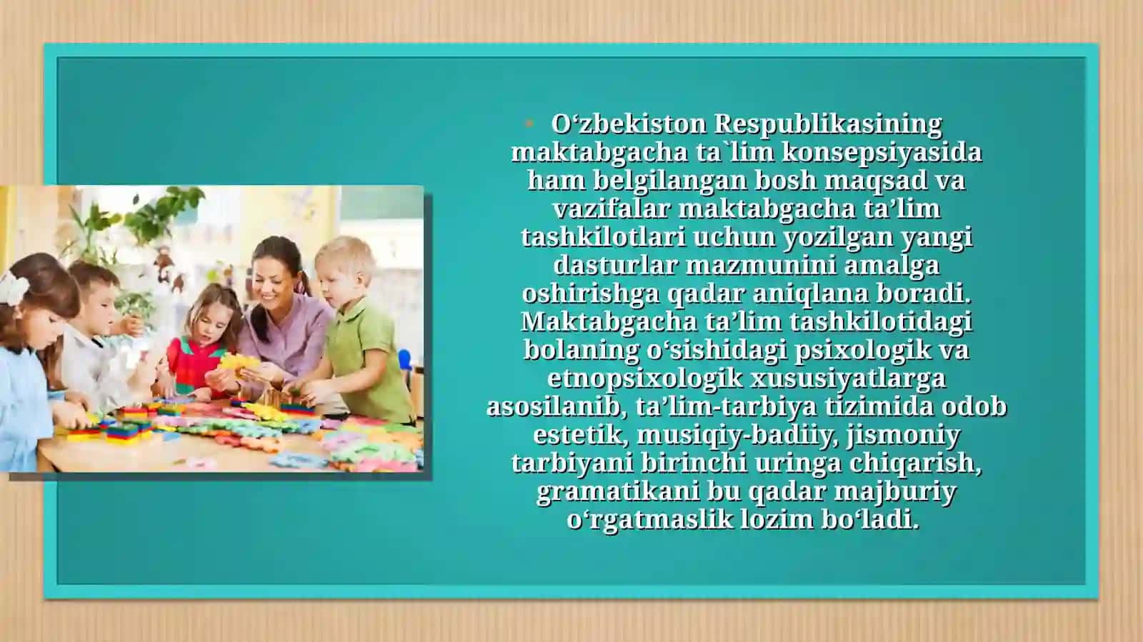 BOLALARNING MAKTAB TA'LIMIGA TAYYORLASHNING NAZARIY ASOSLARI 2