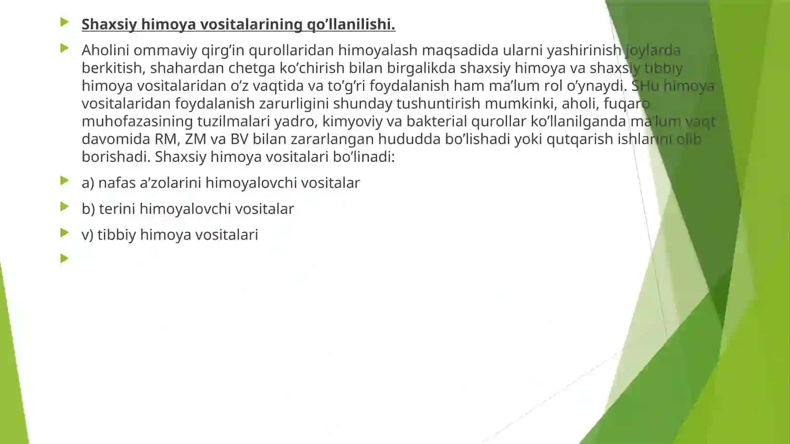 Shахsiy himоya vоsitаlаrining foydаlаnishi 2