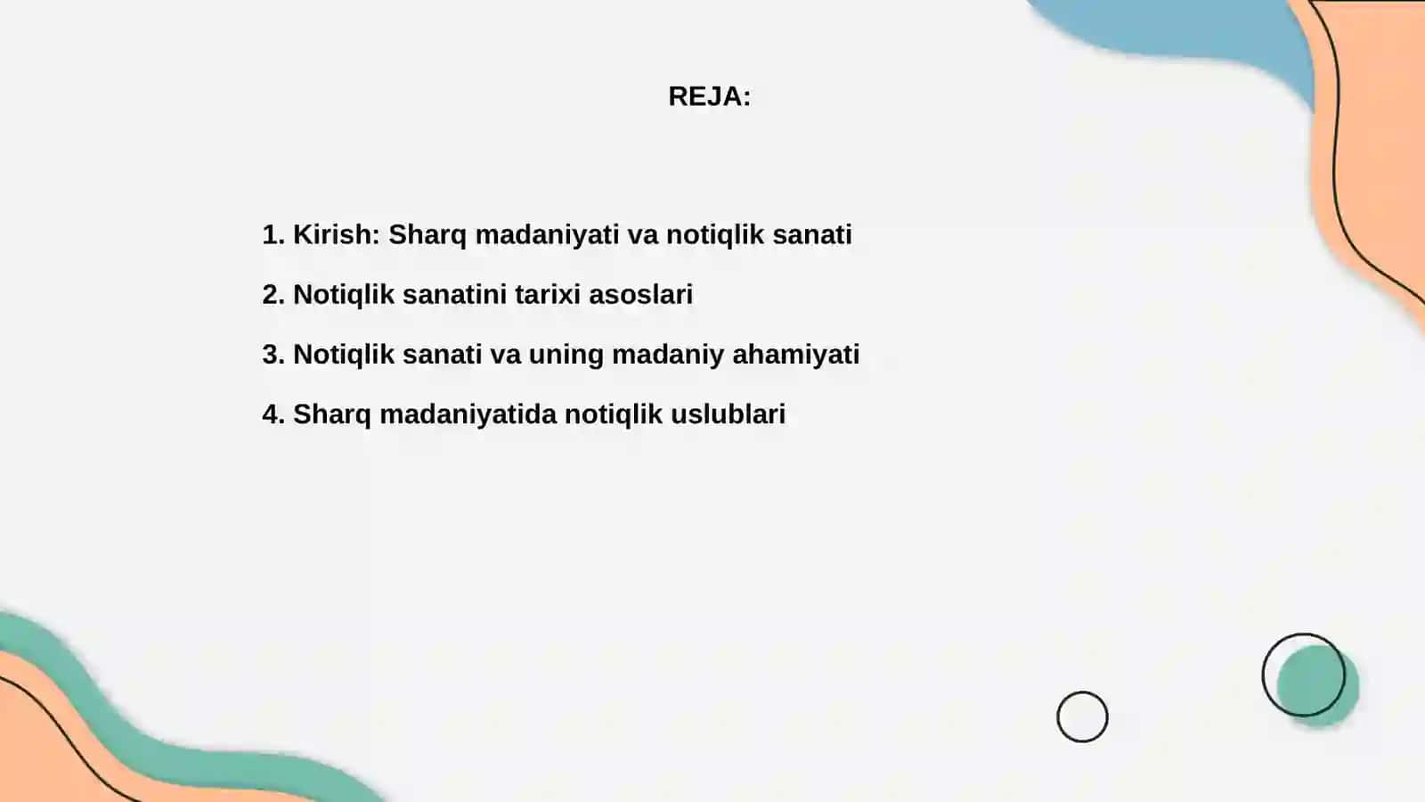 Sharq madaniyati tarixida notiqlik sanati 2
